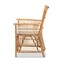 Baxton Studio Rose Modern Bohemian White Fabric Upholstered and Natural Brown Rattan Armchair 203-12634 - alternate 10